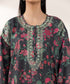 Women's Pret Zari Lawn Black Embroidered Drop Shoulder Shirt